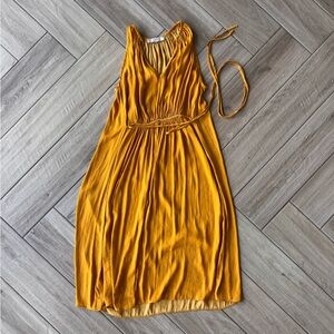 LOFT Backless Golden Dress